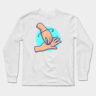 Washing hand cartoon 11 Long Sleeve T-Shirt